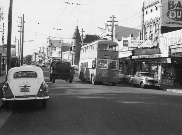 Railway Parade in Kogarah, 1957